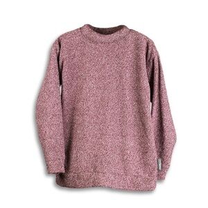 NWT Woolly Threads long sleeve sweater in Heather maroon reverse loop Large